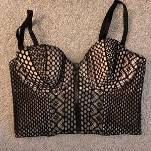 Victoria’s Secret Very Sexy Lined Demi/Demi Bustle Front Zip Corset